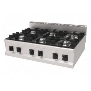 Koketopp | Gass | 6 bluss x10kw/LPG | B120xD90xH30cm – Atalay AGO-1290 S