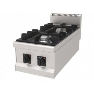 Koketopp | Gass | 2 bluss x10kw/LPG | B40xD90xH30cm - Atalay AGO-490 S