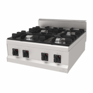 Koketopp | Gass | 4 bluss x10kw/LPG | B80xD90xH30cm – Atalay AGO-890 S