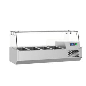 Kjølerenne med glasstopp | 5xGN 1/3-150 | B140xD39xH46cm – Frenox DSP140