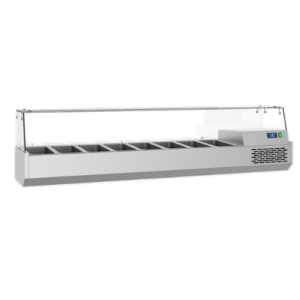 Kjølerenne med glasstopp | 8xGN 1/3-150 | B187xD39xH46cm – Frenox DSP186