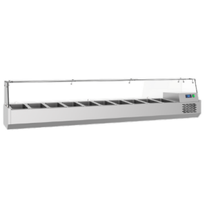 Kjølerenne med glasstopp | 10xGN 1/3-150 | B210xD39xH46cm – Frenox DSP210