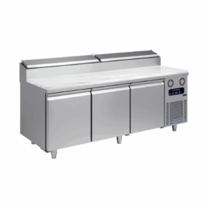 Pizzabenk - Kjølebenk med marmortopp og kjølerenne | 46x66 brett | B223xD83xH85/111cm - Frenox BMP-223