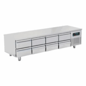 Grillkjølebenk 8 skuffer | KORT TYPE | B233xD70xH60cm | Frenox UGN4-SH-DZ-8D