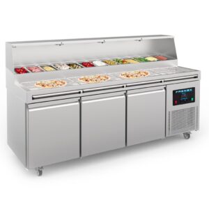 Pizza kjølebenk | 13×1/3GN | 3 Dørs | B223xD93xH90/150cm – Frenox PIZ-223