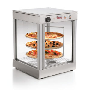 Pizzakarusell – Pizzavarmer | Ø40 pizza | B510XD470XH590mm | Vitrinetta D.42