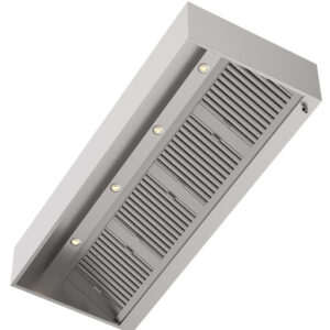 Rektangulær Ventilasjonshette med filter og belysning | BOKS MODELL | B400xD100xH40cm – 171323