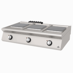 Koketopp | ELEKTRISK | firkantet | 4+4+4kw/3fas | B120xD73xH30cm – Atalay-1273-1K