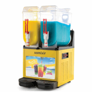 Slushmaskin | GUL | 2x12liter | B39xD53xH77cm – Samixir SLUSH24YA